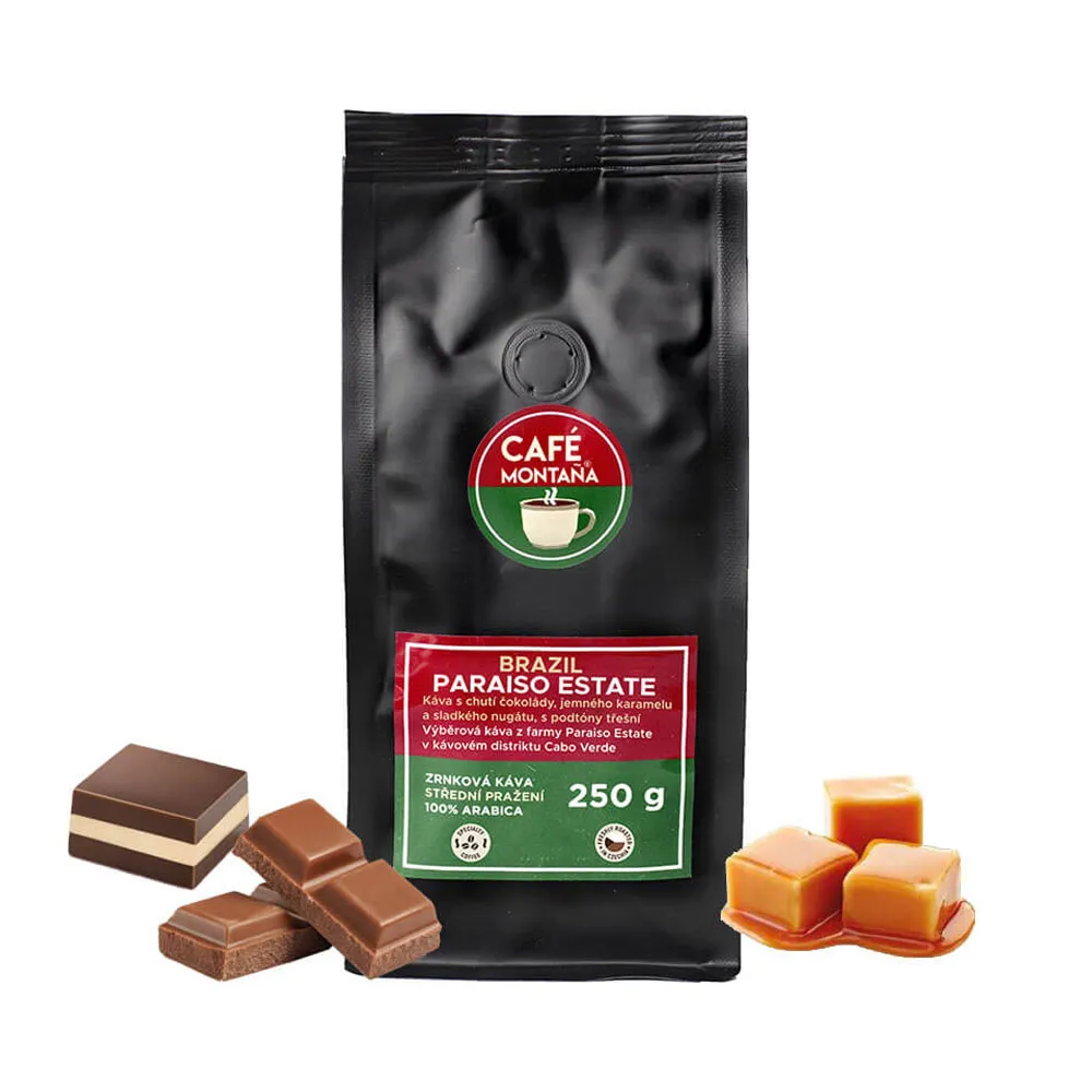 Café Montana Brazil Paraiso Estate zrnková káva 250 g