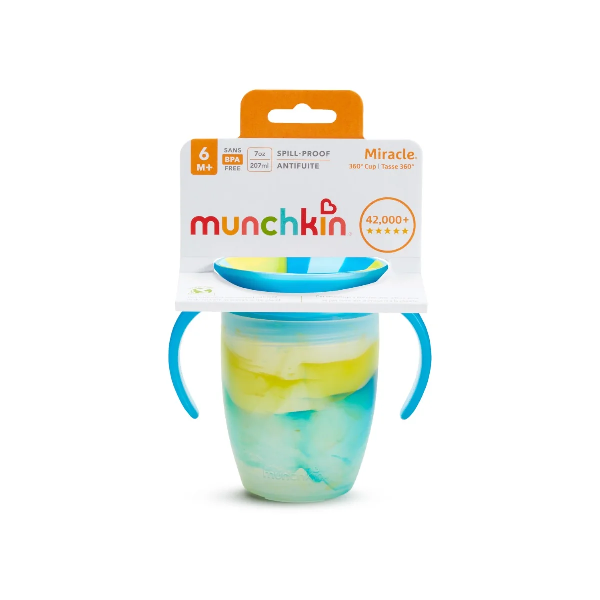 Munchkin Miracle 360° Tie Dye Cup Tropical 6m+ 2x207 ml žlutý a modrý