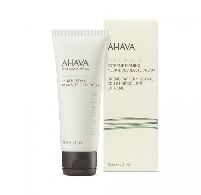 Ahava Time to Revitalize zpevňující krém na krk a dekolt 75 ml