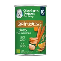 Gerber Organic Křupky s mrkví a pomerančem BIO 10m+