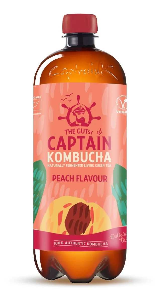 Captain Kombucha Broskev BIO 1000 ml