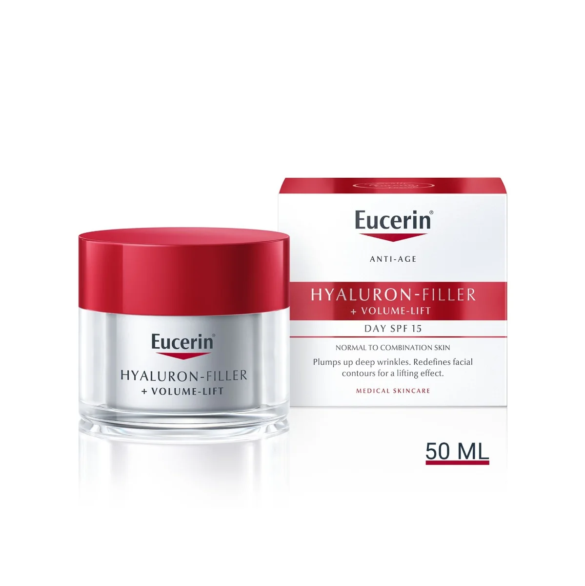 Eucerin Hyaluron-Filler + Volume-Lift denní krém pro smíšenou pleť 50 ml