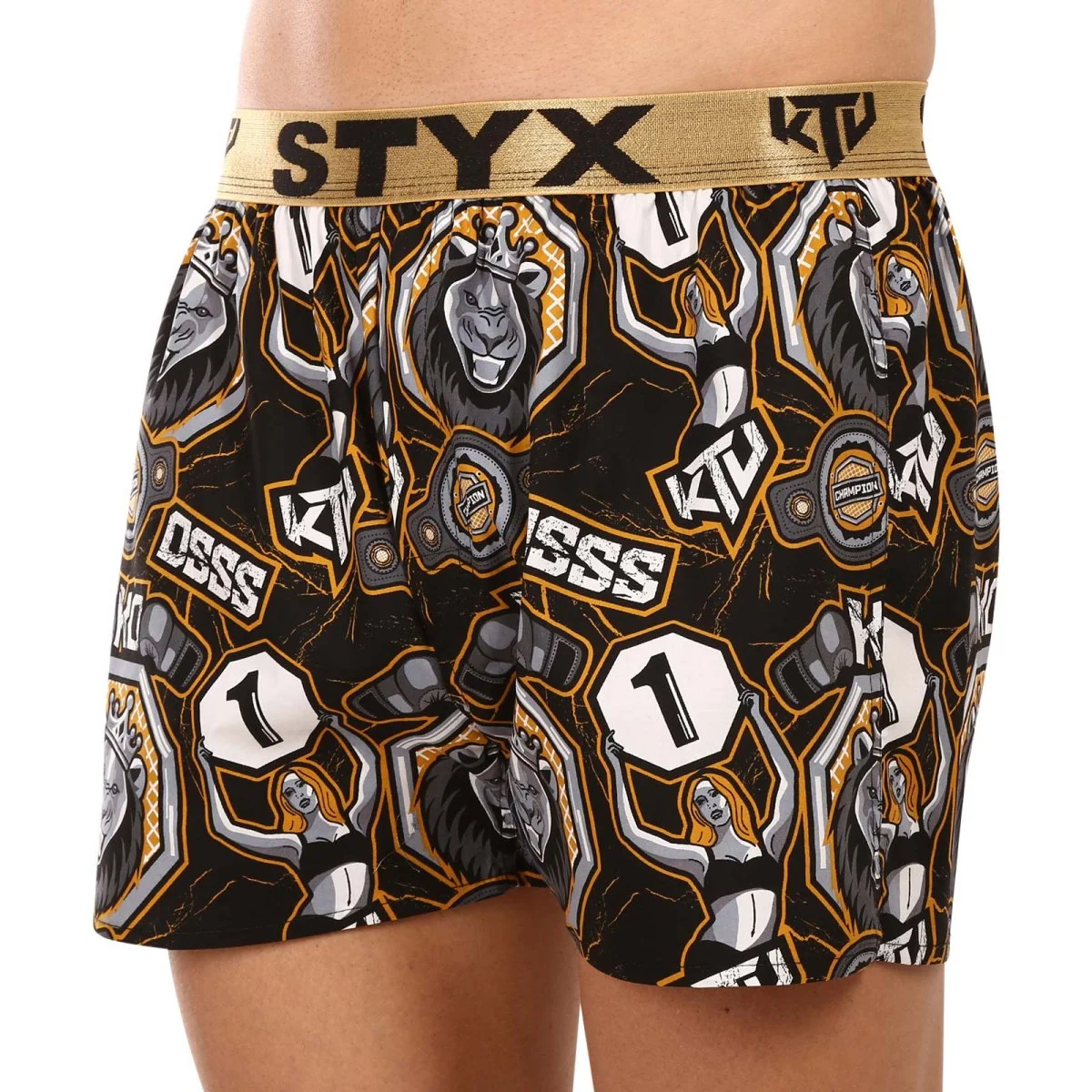 Styx 2PACK pánské trenky art / KTV sportovní guma (2BT1655) M 