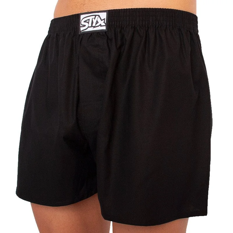 Styx 3PACK pánské trenky klasická guma černé (3A0960) XL 