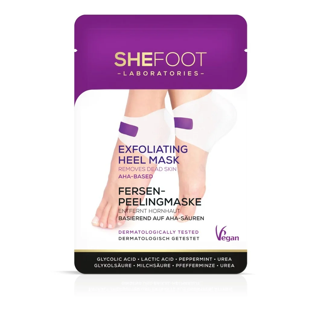 SheCosmetics SheFoot Exfoliační maska na paty na bázi AHA 1 pár