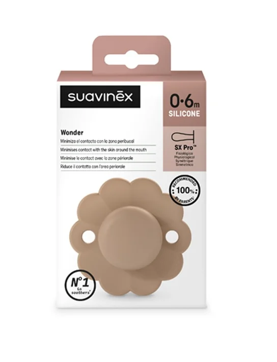 Suavinex Wonder Fyziologický dudlík 0-6m 1 ks cork