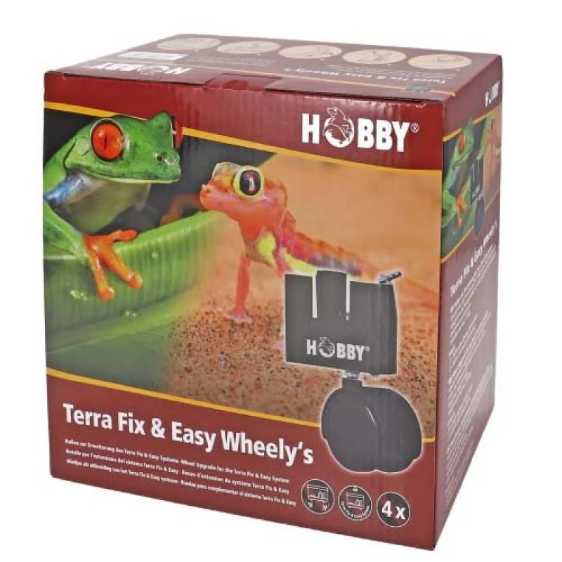 Hobby Terra Fix & Easy Wheely's - Speciální kolečka pro terária HOBBY Fix & Easy s