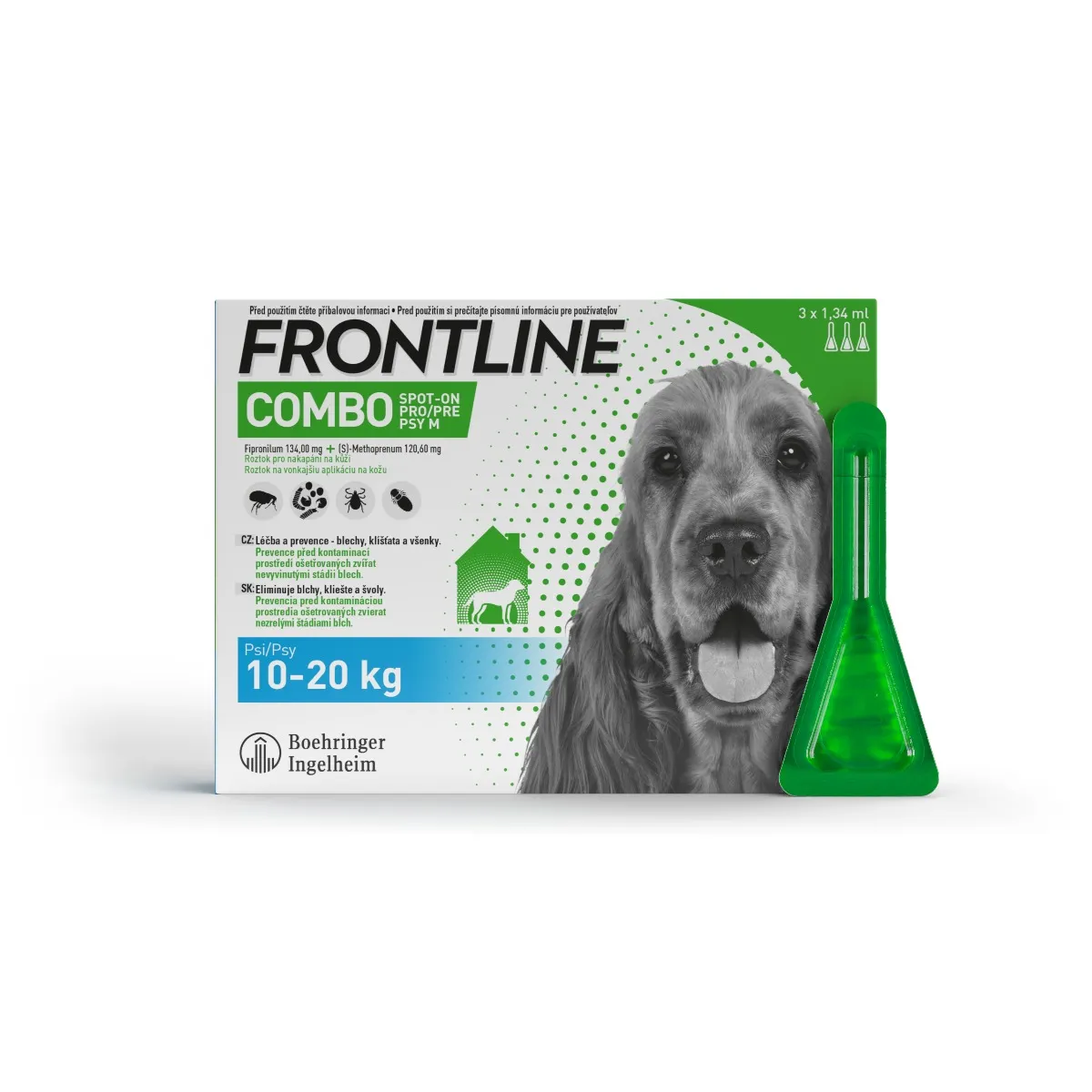 FRONTLINE pro psy 10-20 kg (M) 3 pipety
