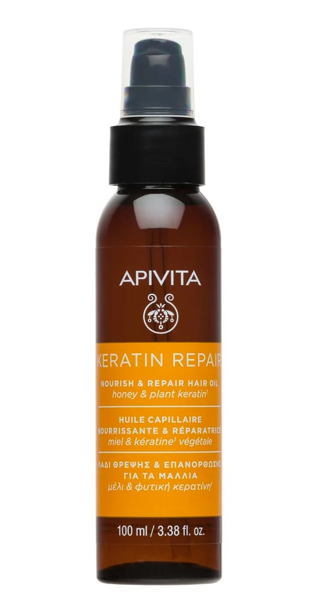 APIVITA Keratin Repair olej na suché a poškozené vlasy 100 ml