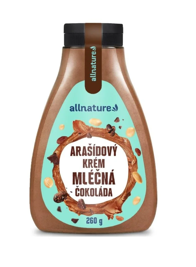 Allnature Arašídový krém mléčná čokoláda 260 g