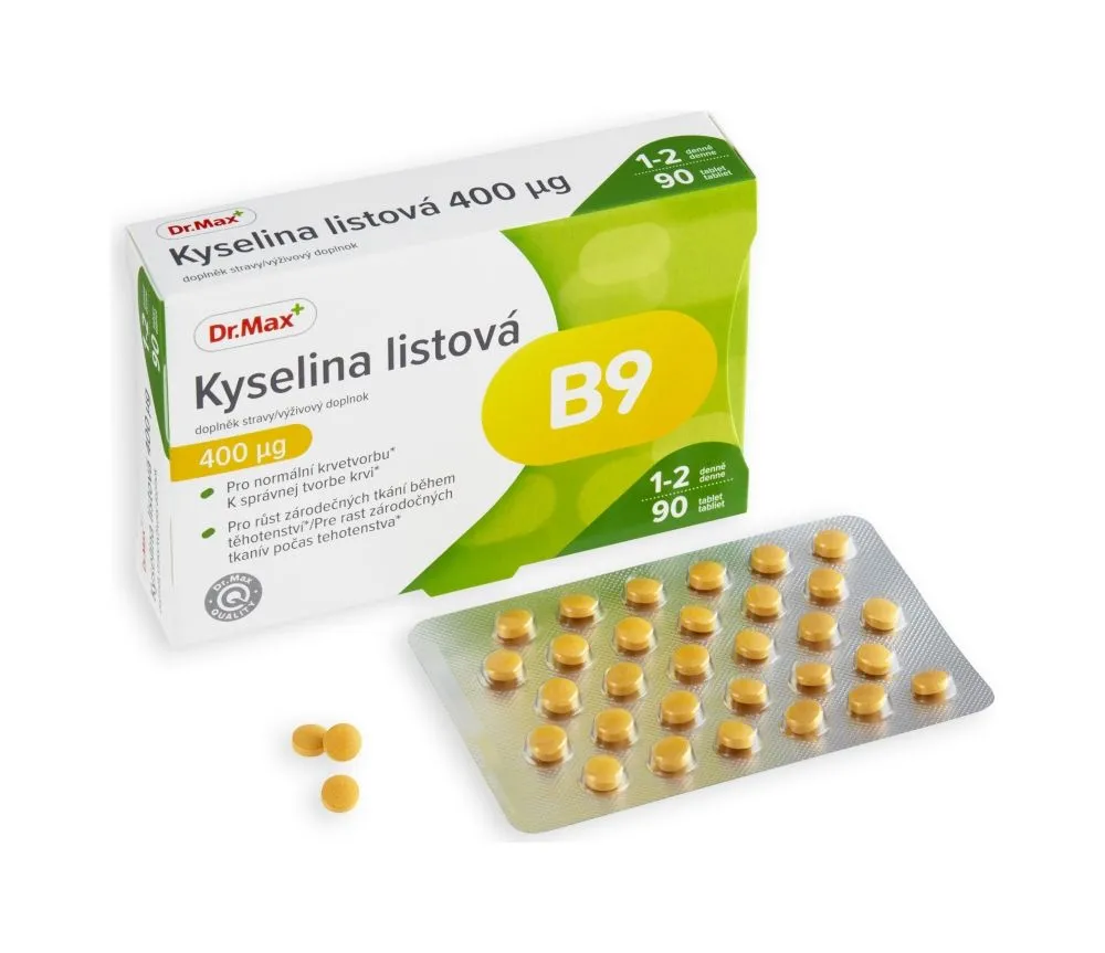 Dr. Max Kyselina listová 400 µg 90 tablet