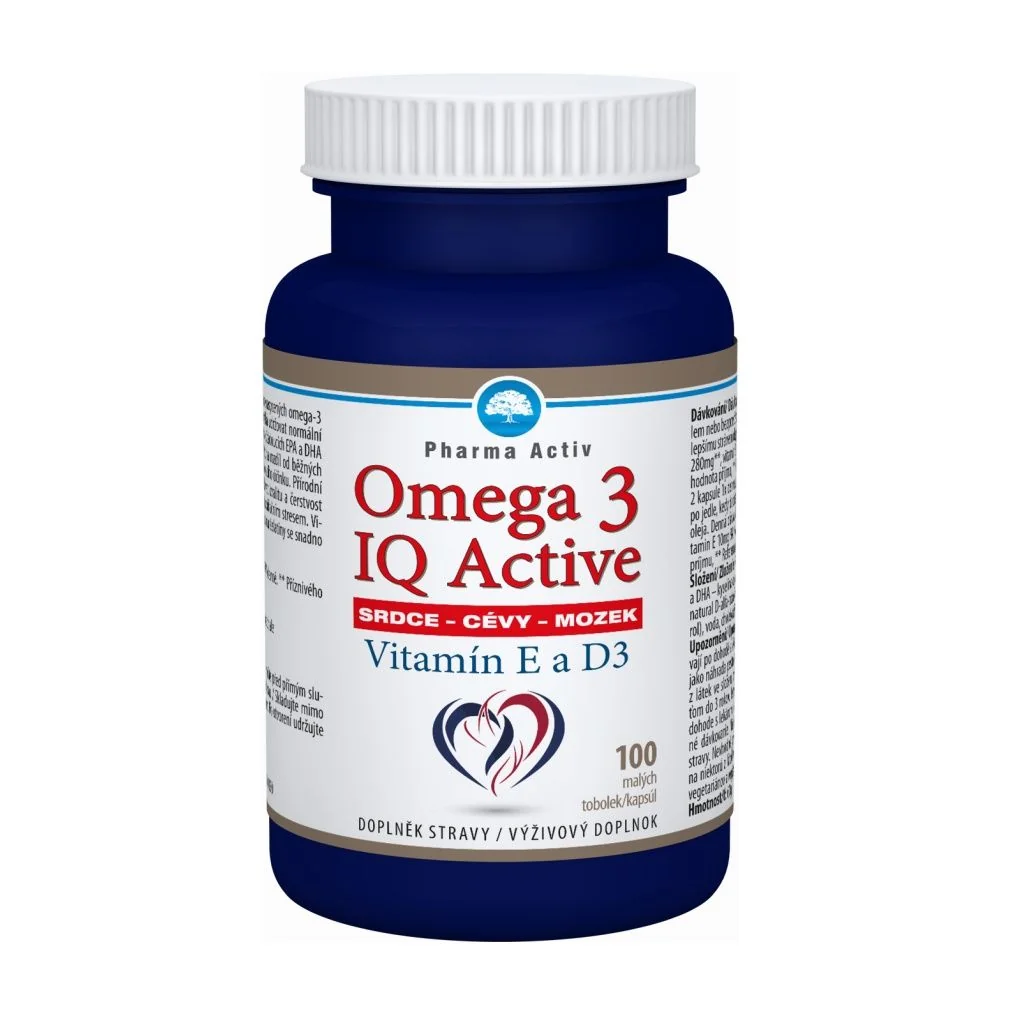 Pharma Activ Omega 3 IQ Activ Vitamín E a D3 100 tobolek