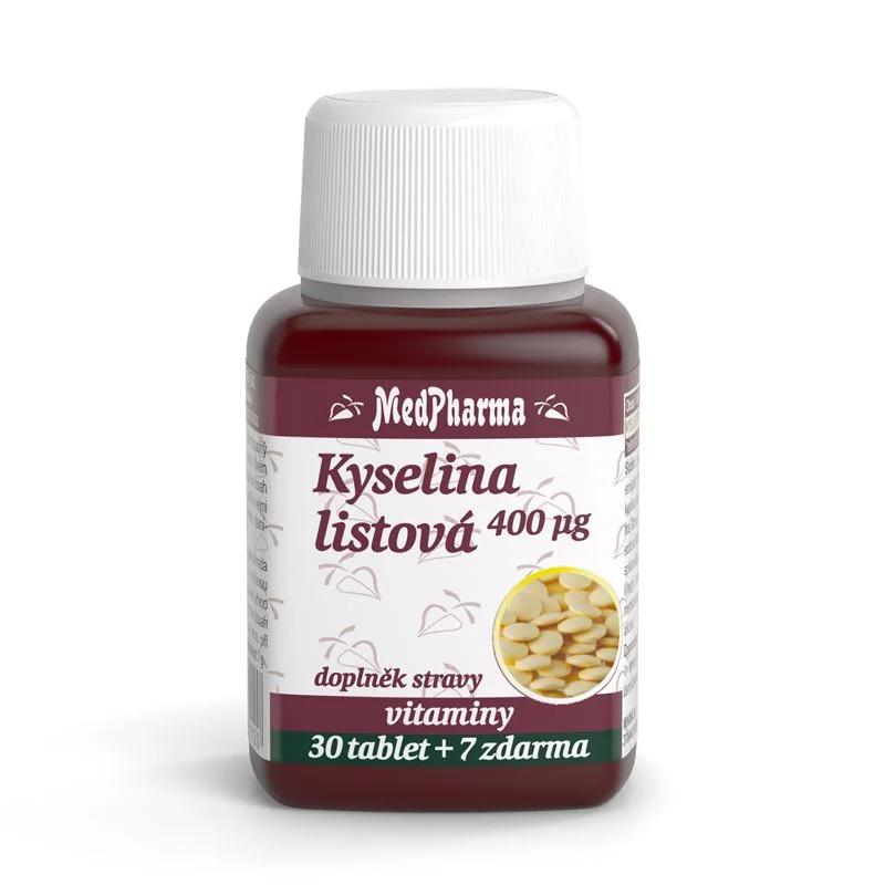 MedPharma Kyselina listová 400 mcg 37 tablet