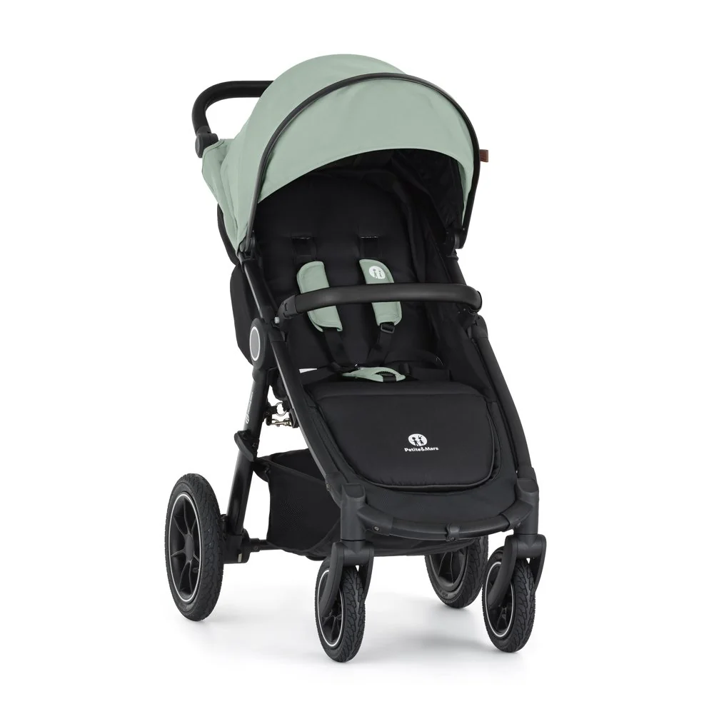 Petite&Mars Kočárek sportovní Street2 Air Black Iron Green