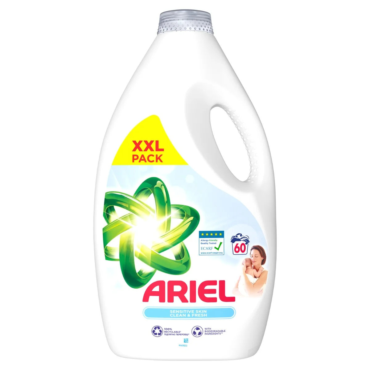 Ariel Sensitive Prací gel 3 l 60 praní