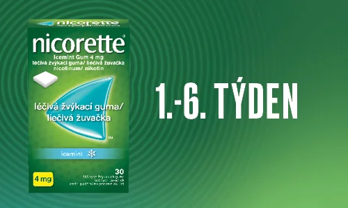 1.-6. týden: Nicorette® Gum 4 mg