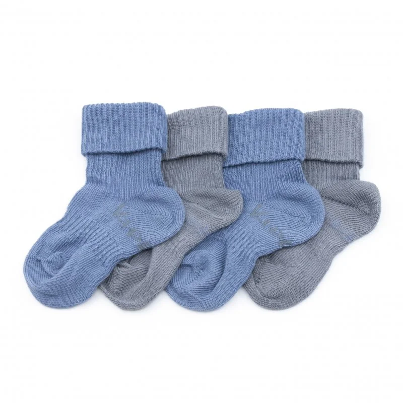 KipKep dětské ponožky Stay-on-Socks 6-12m 2páry Denim Blue 