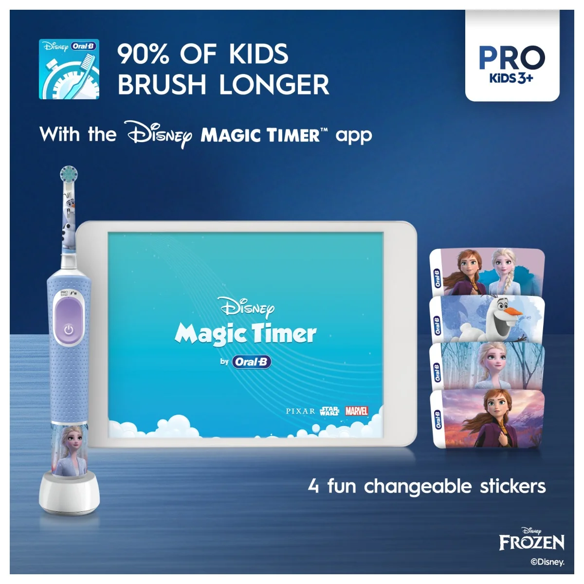 Oral-B Vitality PRO Kids Frozen elektrický zubní kartáček + pouzdro