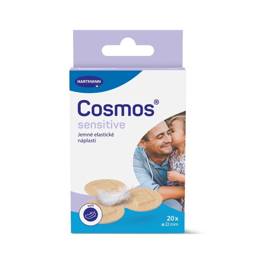 Cosmos Sensitive 22 mm jemná kulatá náplast 20 ks