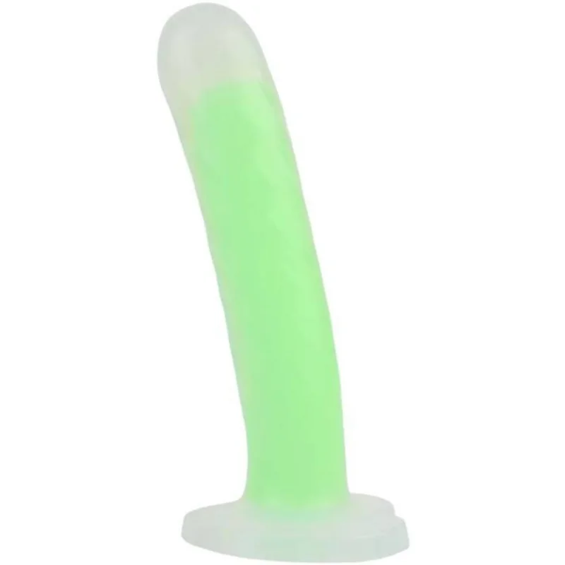 Sexy Elephant Svítící dildo s přísavkou Green Radiation (17 cm)