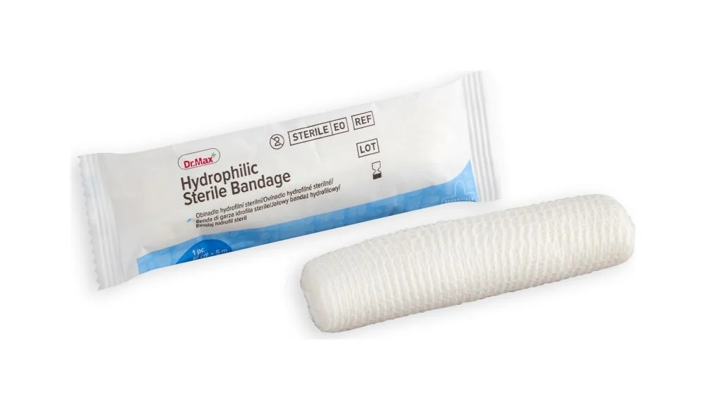 Dr. Max Hydrophilic Sterile Bandage 10 cm x 5 m 1 ks