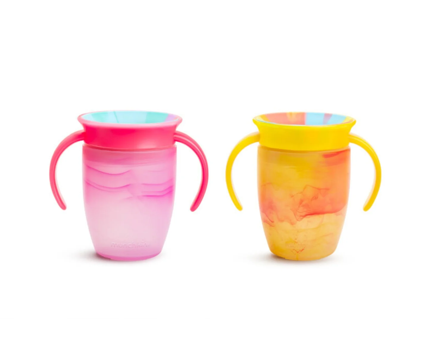 Munchkin Miracle 360° Tie Dye Cup Tropical 6m+ 2x207 ml žlutý a růžový