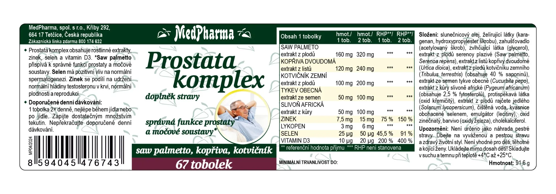 Medpharma Prostata komplex 67 tablet