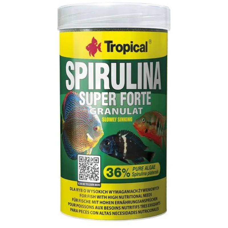 Tropical Super Spirulina Forte Granulat 250ml/150g granulované krmivo se spirulinou 