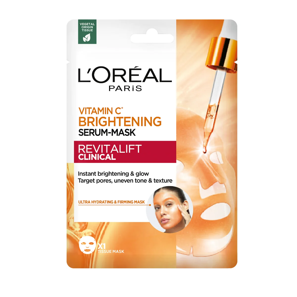 Loréal Paris Revitalift Clinical rozjasňující pleťová maska s vitaminem C 26 g