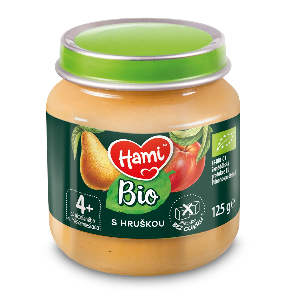 Hami BIO Ovocný příkrm s hruškou 4m+ 125 g