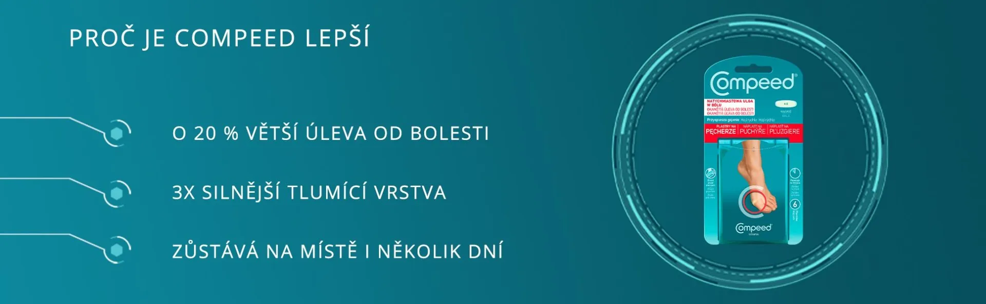 Compeed Náplast na puchýře malá 6 ks