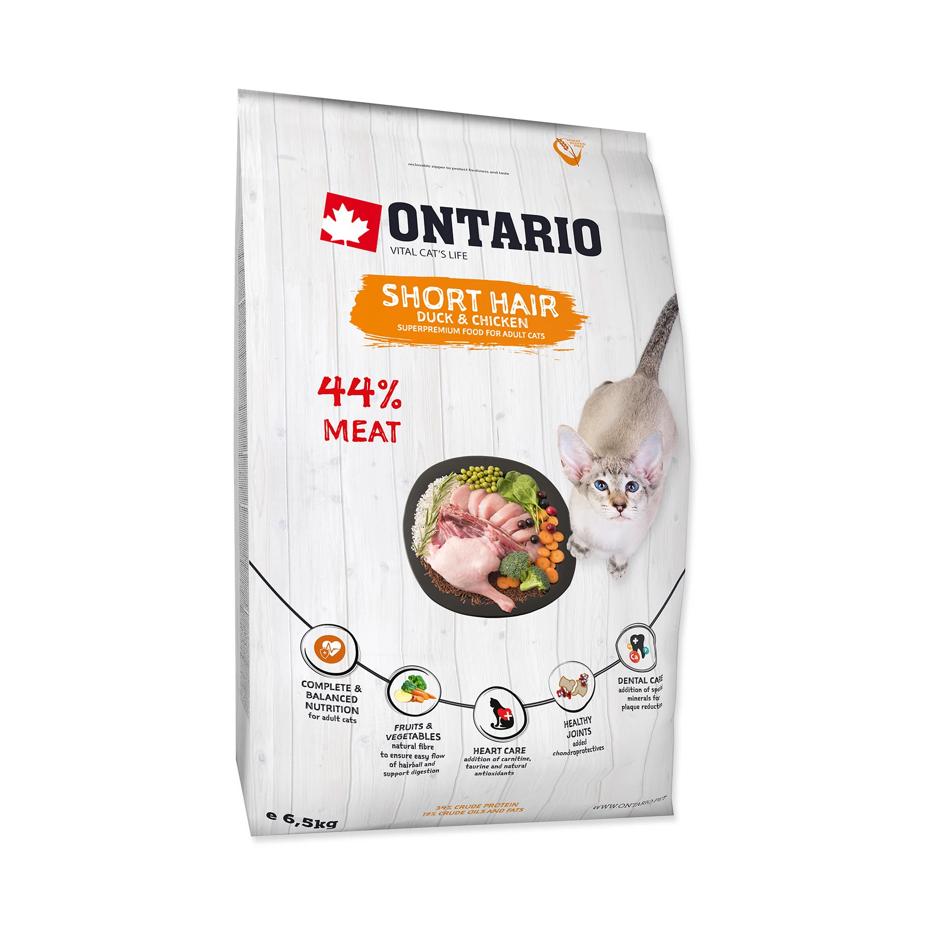 Ontario Cat Shorthair granule 6,5 kg