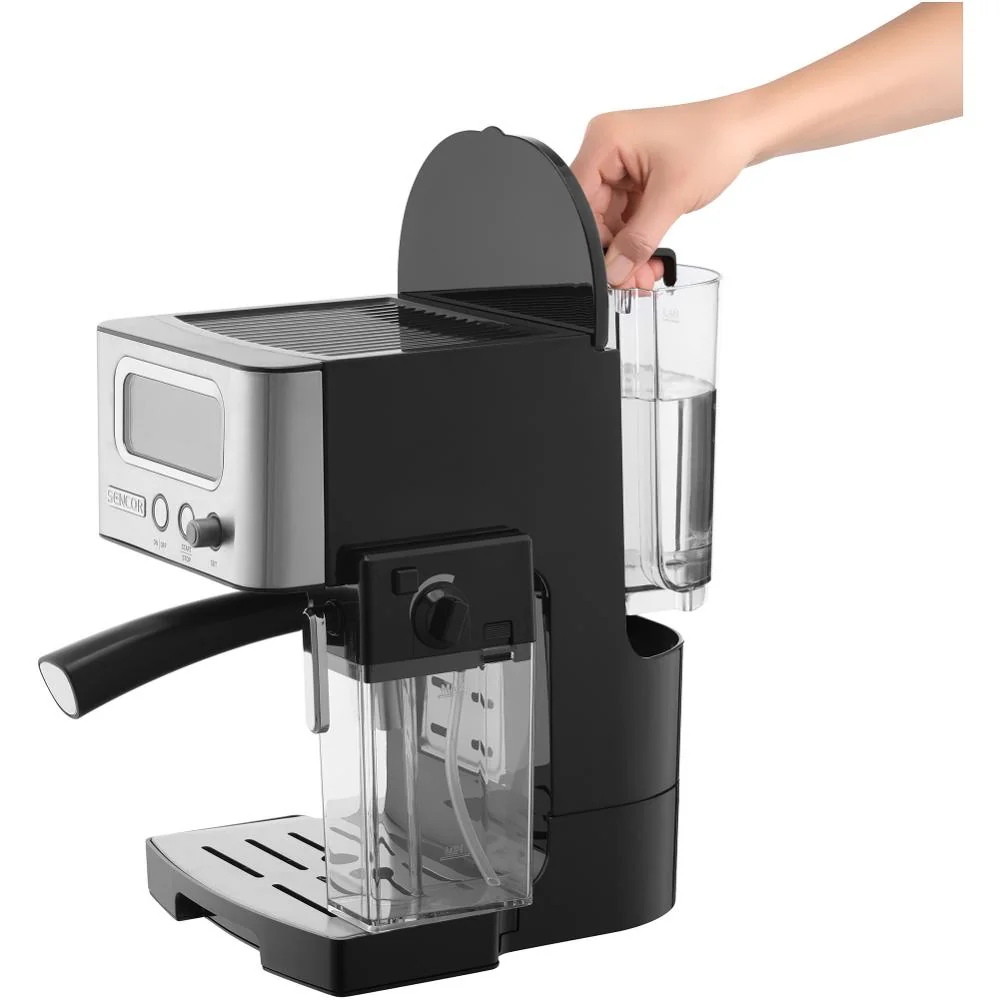 SENCOR SES 4090SS Espresso poloautomatický pákový kávovar černý/stříbrný