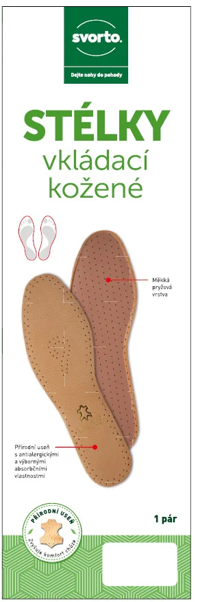 Svorto 034 Stélky vkládací kožené vel. 41–42 1 pár