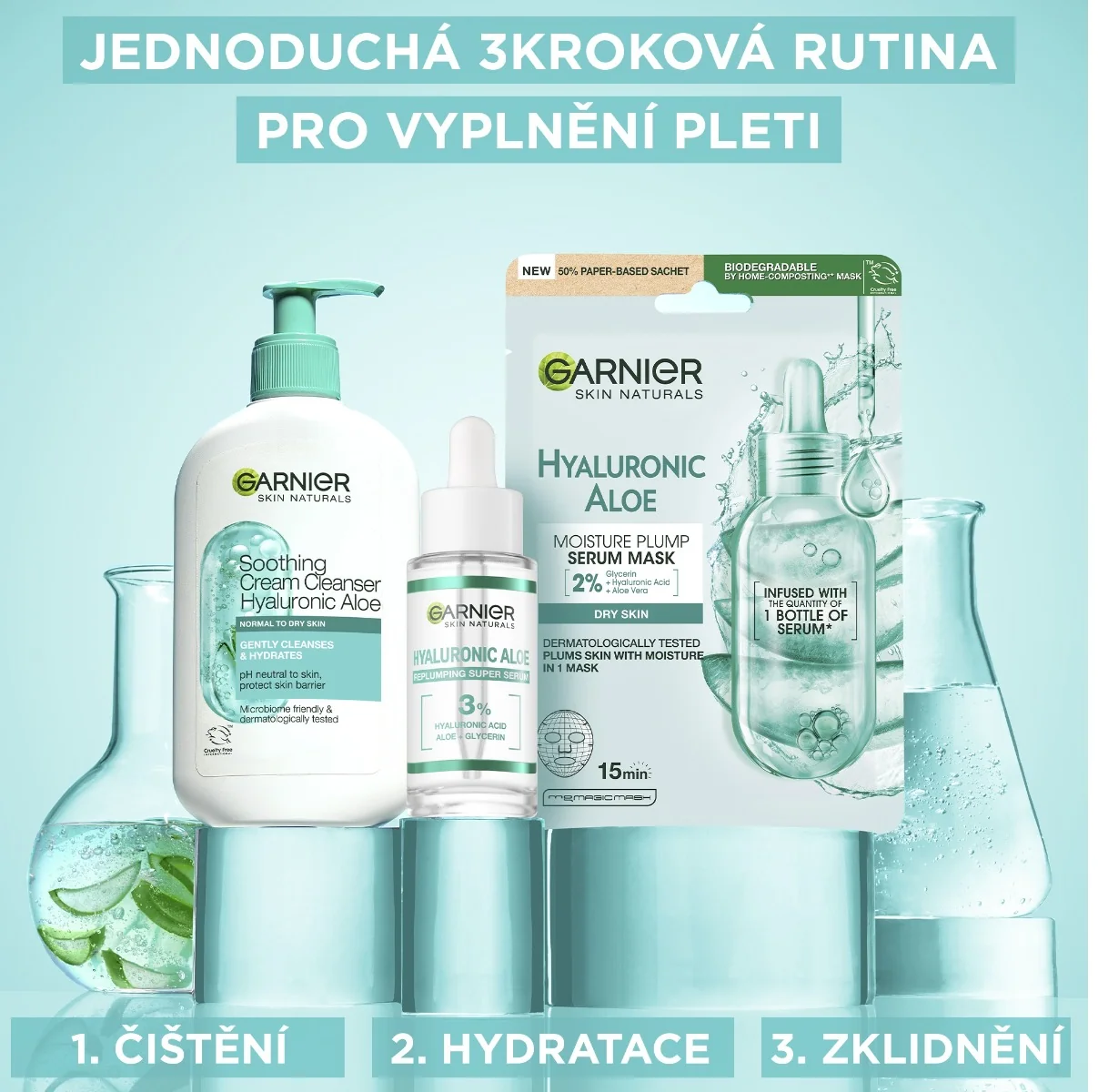 Garnier Skin Naturals Zklidňující čisticí krém 250 ml