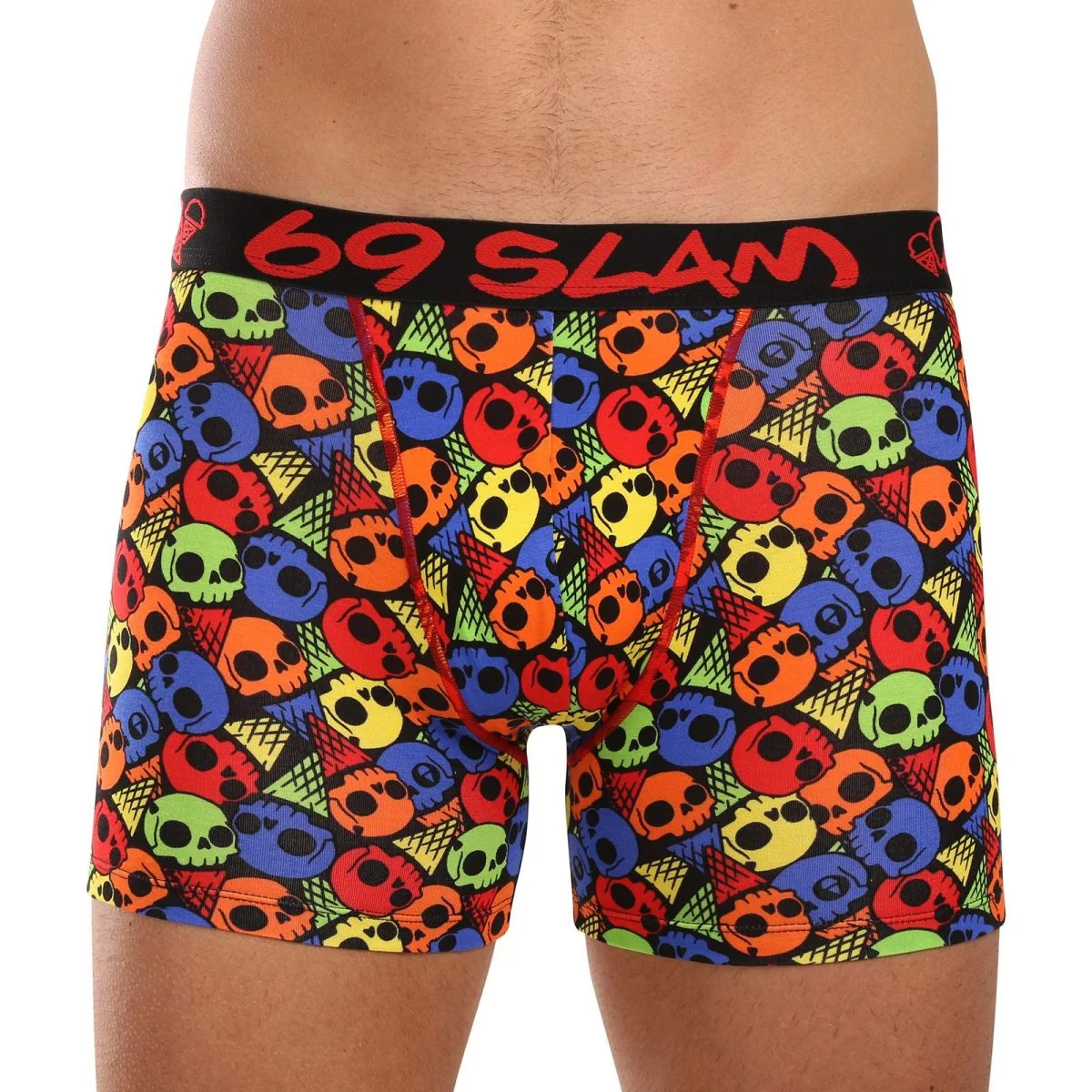 69SLAM Pánské boxerky fit bamboo SKULL CONE (MPBSKC-BB) L 