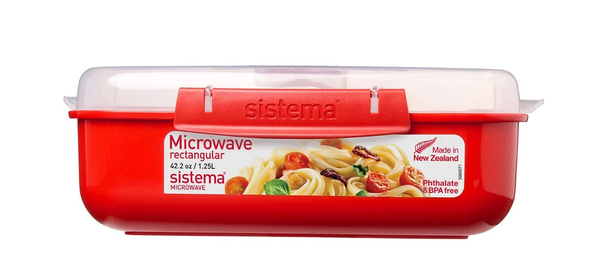 Sistema Microwave box na ohřev jídla 1,25 l červená