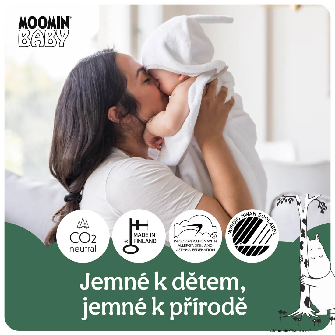 Moomin Baby 5 Maxi 10–16 kg eko pleny 40 ks