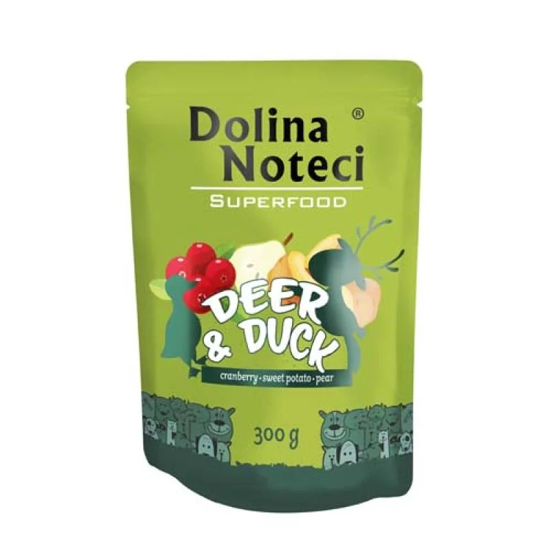 Dolina Noteci SUPERFOOD 300g jelen a kachna pro psy 80% masa