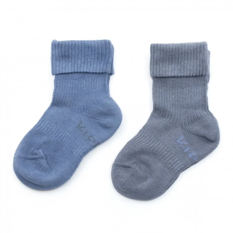 KipKep dětské ponožky Stay-on-Socks 12-18m 2páry Denim Blue 