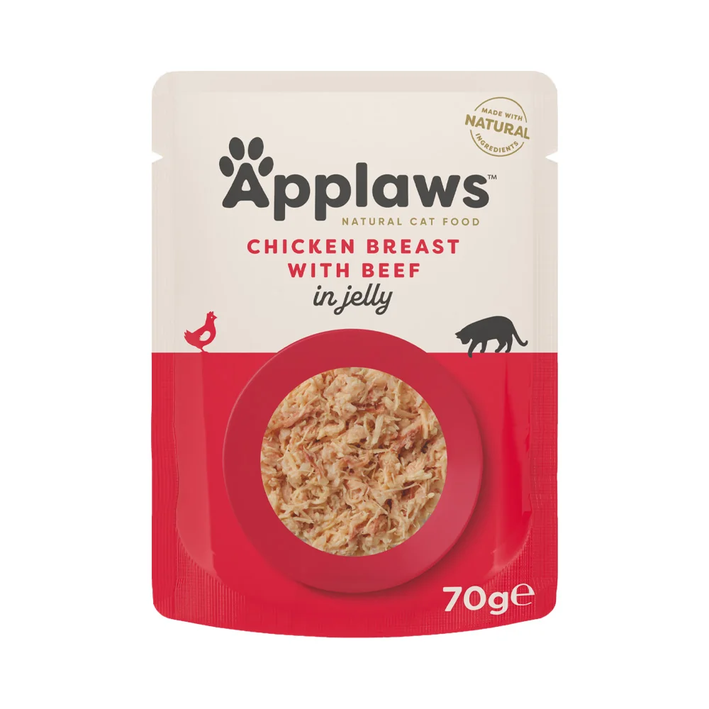 Applaws Cat Jelly Kuřecí s hovězím kapsička 70 g