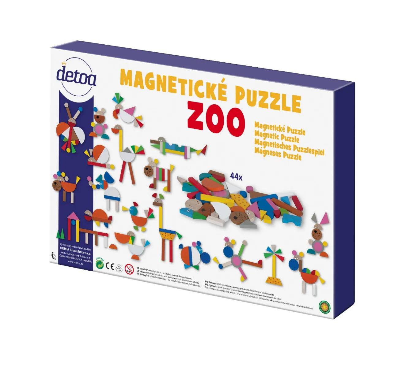 Detoa Magnetické puzzle ZOO 1 ks