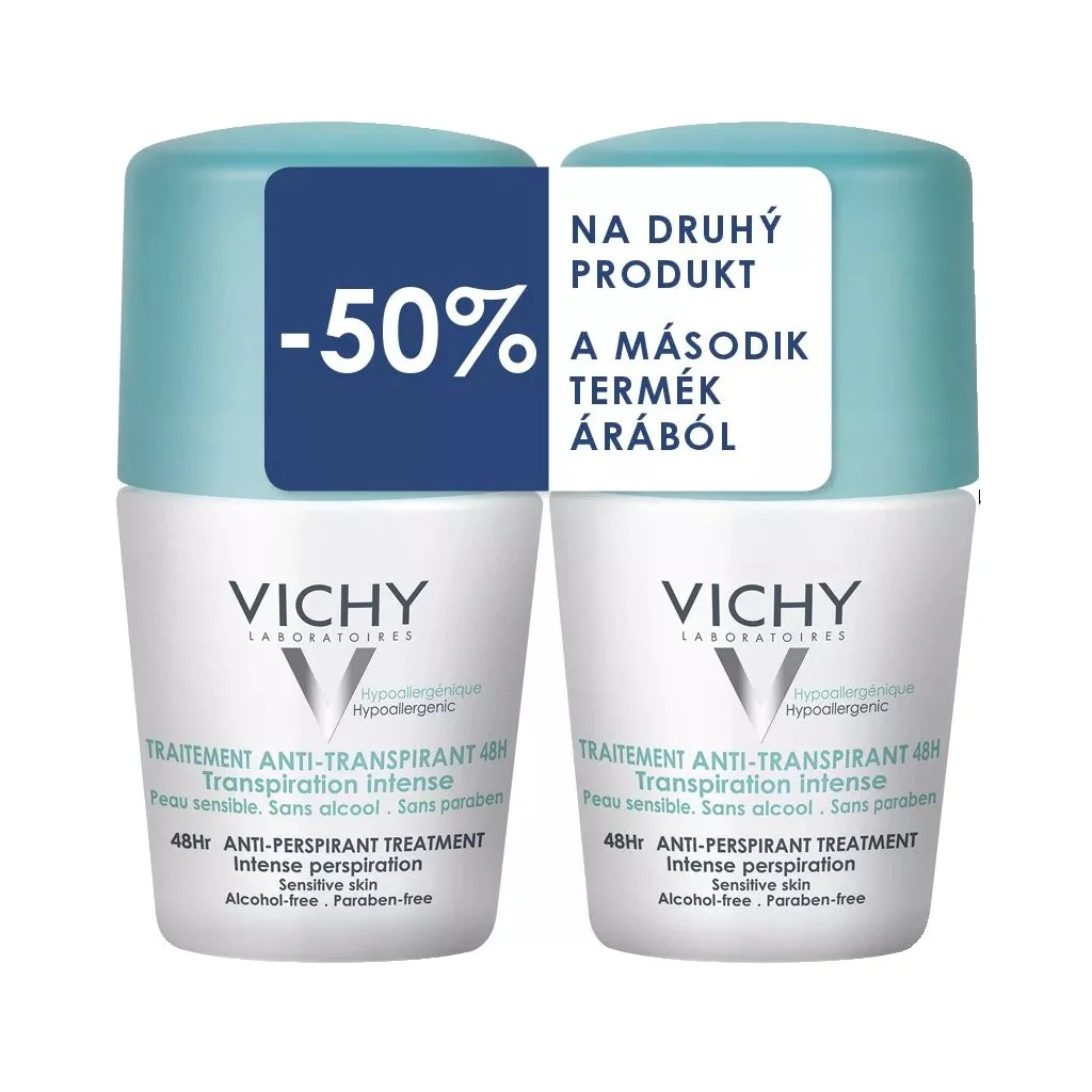 Vichy Deo antitranspirant proti nadměrnému pocení roll-on DUO 2x50 ml