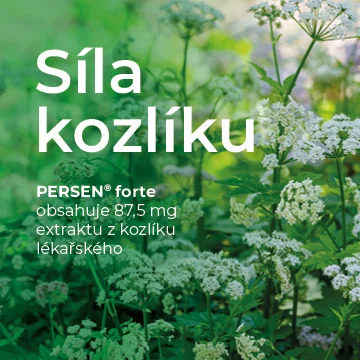 Síla kozlíku. Persen forte obsahuje extrakt kozlíku lékařského 87,5 mg.