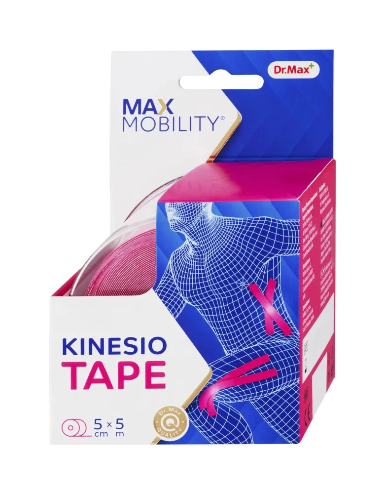 Dr. Max Kinesio Tape Pink 5 cm x 5 m tejpovací páska 1 ks