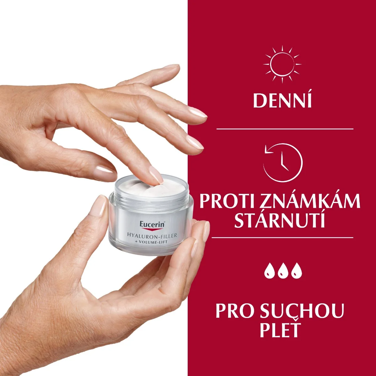 Eucerin Hyaluron-Filler + Volume-Lift denní krém pro suchou pleť 50 ml