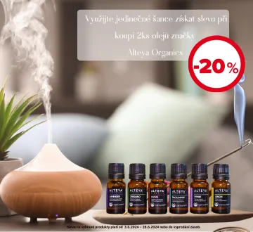 Alteya Organics 20% sleva při 2ks oleje (červen 2024)