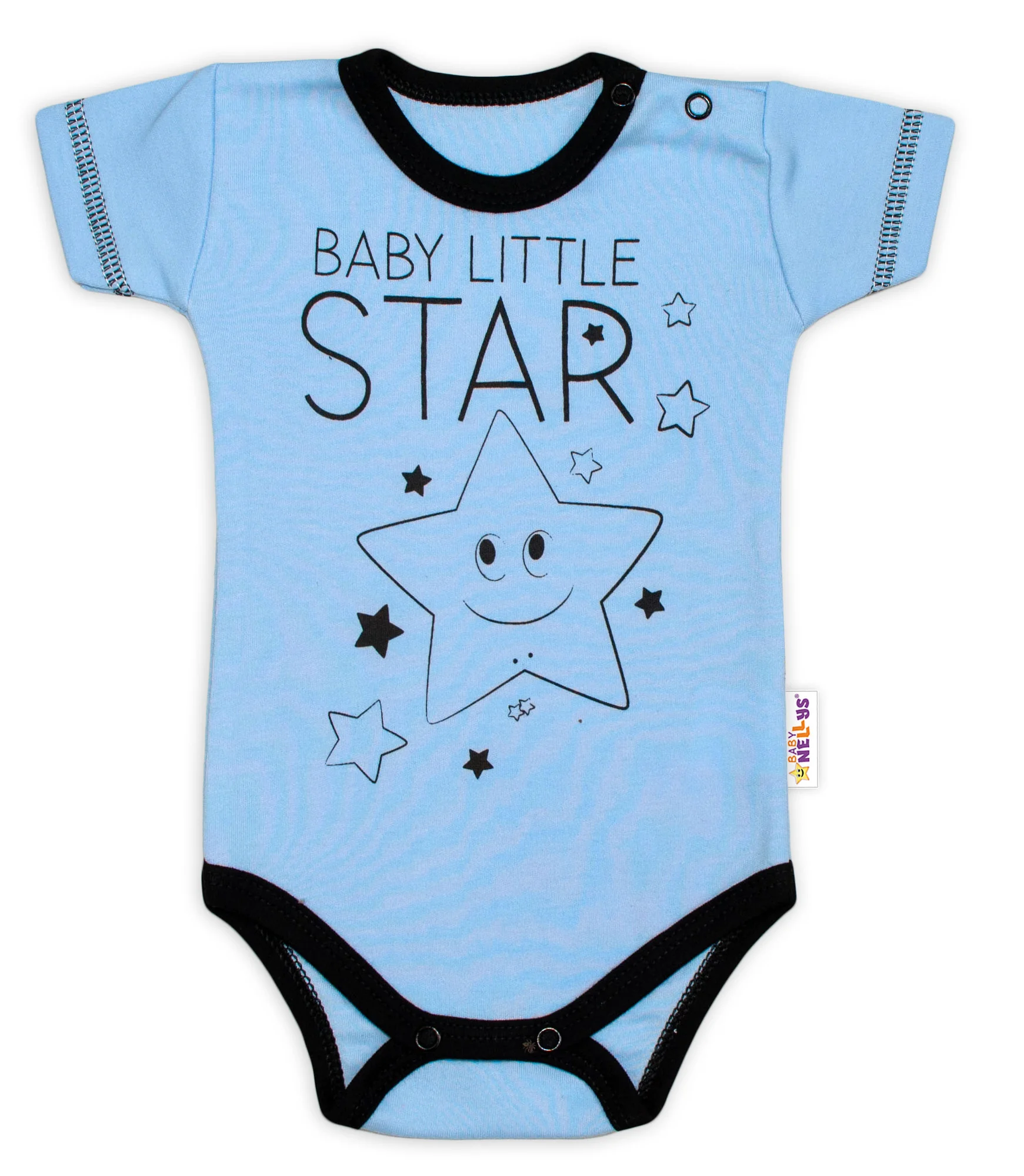 Baby Nellys Body krátký rukáv  Baby Little Star - modré