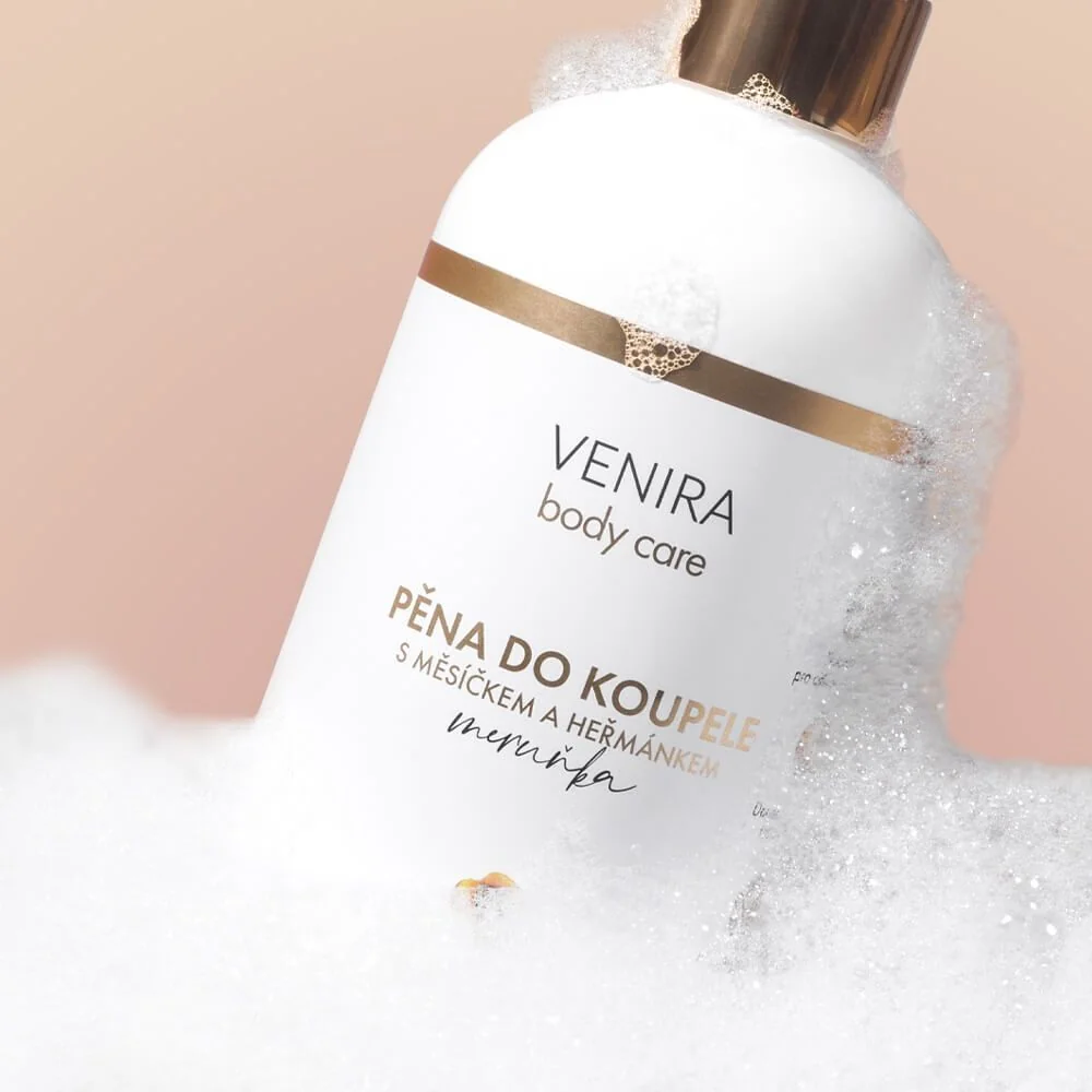 Venira Body Care Pěna do koupele s měsíčkem a heřmánkem Meruňka 500 ml