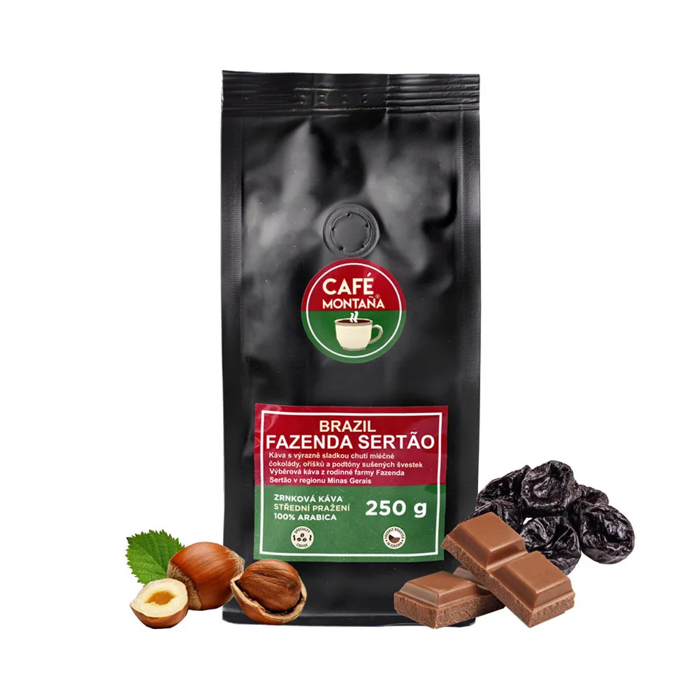 Café Montana Brazil Fazenda Sertao zrnková káva 250 g